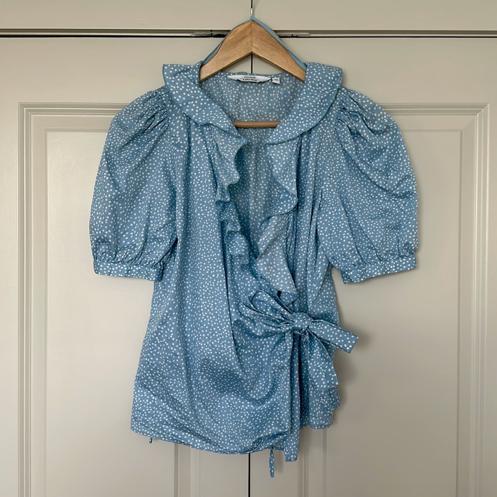 & Other Stories blue blouse, US 4